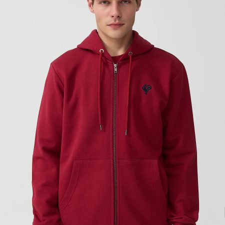 Ducasse : Sweat à Capuche et Fermeture Éclair avec Logo Emblématique du Coq Brodé