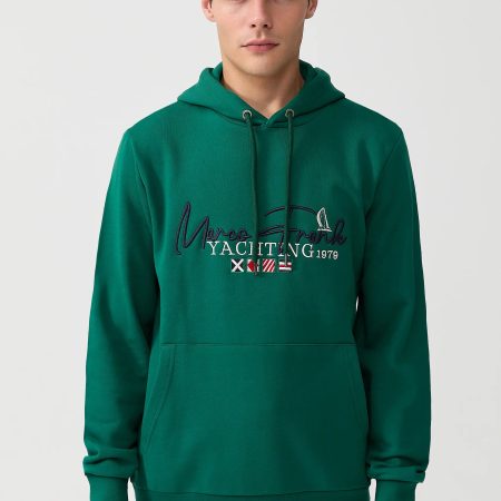 Matisse : Sweat à Capuche Brodé d’un Drapeau Style Nautique