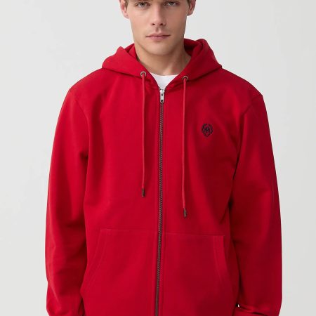 Simon : Sweat à Capuche avec Fermeture Éclair Brodé du Logo Emblématique