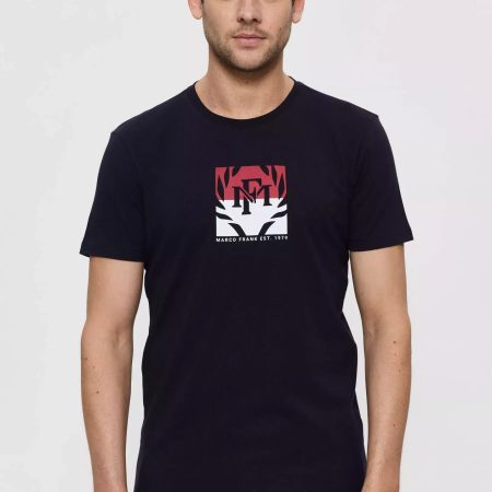 Liam : T-Shirt avec Logo Bicolore Imprimé