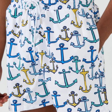 Aramis : Short de Bain à Imprimé Ancre, séchage rapide