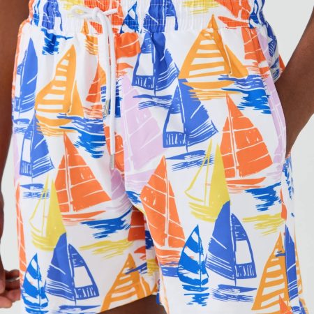 Fabrice : Short de Bain à Imprimé Voile, séchage rapide