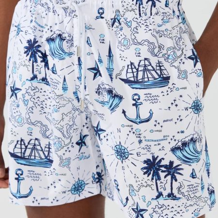 Lucas : Short de Bain à Imprimé Nautique, séchage rapide