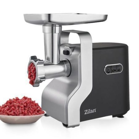 ZILAN Hachoir à Viande Électrique 9-en-1 2100W - 3 Disques - Reverse - Accessoires Saucisse/Pâtisserie